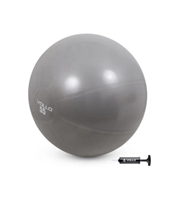 Especificaes da Bola Sua, marca: Vollo, Verstil e segura,  Dimenses aproximadas: 55 cm, Suporta at: 300 Kg, Cor: Cinza, Incluso: 1 Bola Gym Ball + 1 Bomba de ar + 2 Pino, sMaterial: PVC, Sistema Anti-Estouro, Superfcie Antiderrapante