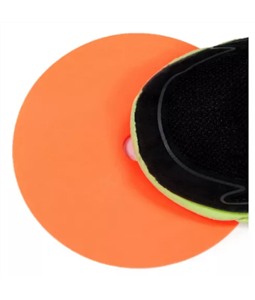 Especificaes dos Cones Marcadores Planos Antiderrapantes. Perfeito para treinamentos e atividades esportivas, Cor: Multicolorido, Material: Elastmero termoplstico (TPR), Tamanho do disco: 15,2 cm de dimetro, Suporte de armazenamento: 8 x 12,5 cm, Contedo do pacote: 10 discos + 1 suporte de armazenamento.