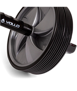 Especificaes Roda de Exerccio Dupla, marca: Vollo, Ideal para fortalecer abdmen, costas, ombros, braos e pernas, Cor: Cinza e Preto, Suporta at: 120 Kg, Peso aproximado: 553g, Dimenses aproximadas: 25,5cm x 18cm, Composio: Ferro, Plstico, Borracha.